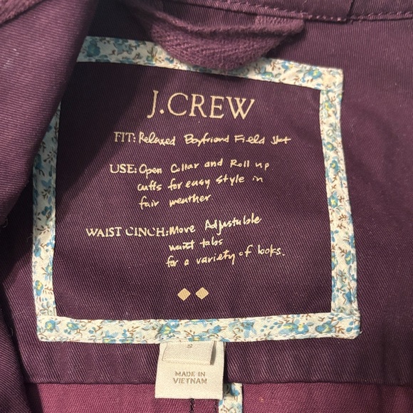 J. Crew Women's Deep Purple Field/ Utility Jacket - Picture 4 of 6